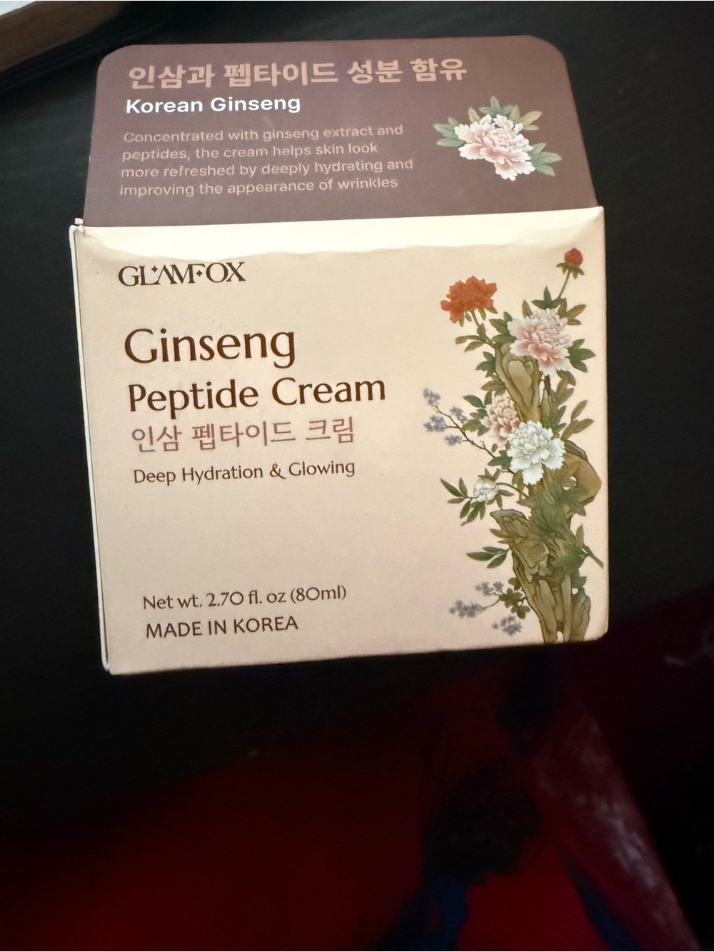 Glam fox white Cream Ginseng Peptide Moisturizer